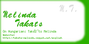 melinda takats business card